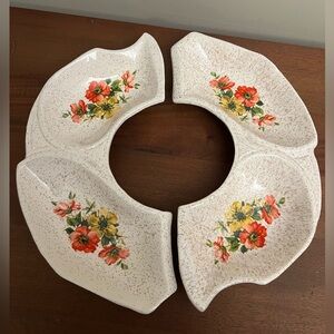 Vintage Lazy Susan Appetizer Serving Set